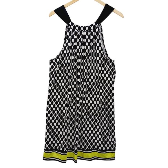 Mudd Pie, M (8 - 10) Halter, Tie Back Dress, Black & White Geometric Print - Picture 3 of 13